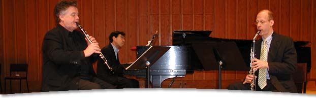Karl Leister and Greg Barrett performing in Clarinet Cornucopia 2005